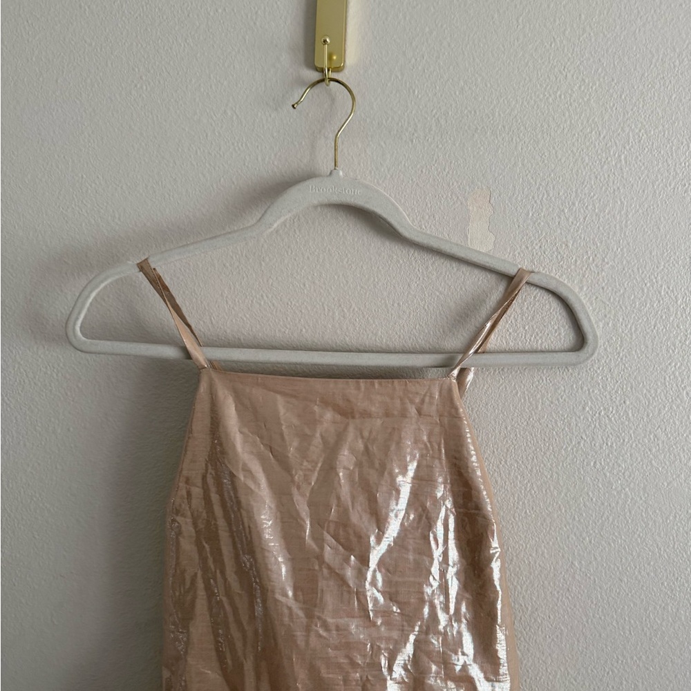 Gap Metallic Tie-Back Tiered Maxi Dress women’s Sz S NWT - Picture 5 of 8